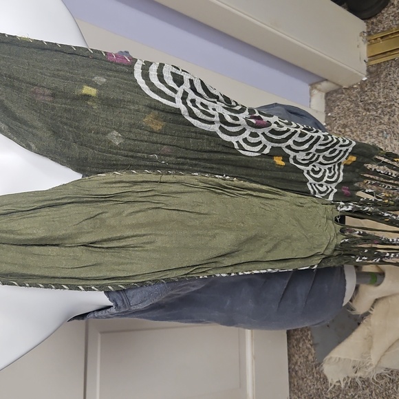 Free People Army Green Gauze Scarf - Picture 5 of 7